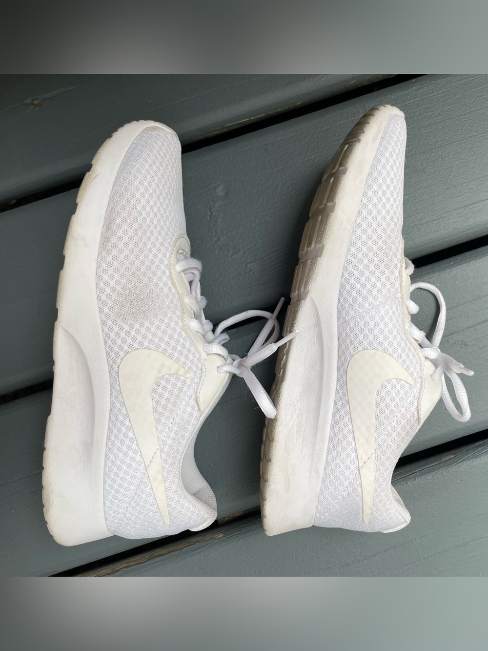 Nike Women’s White Mesh Athletic Sneakers - Picture 2 of 3
